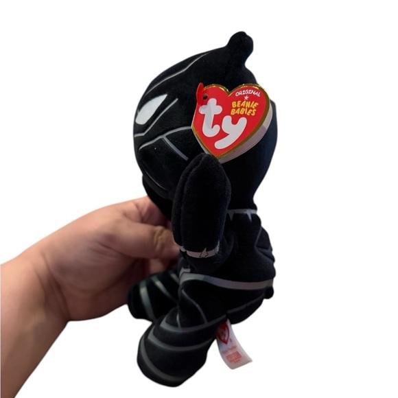 Ty Beanie Babies Black Panther Soft Body- 6" New with Tags - Picture 3 of 5